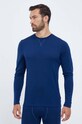 Funkčné tričko s dlhým rukávom Helly Hansen Merino Planet friendly tmavomodrá 49499