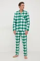 zelena Pamučna pidžama United Colors of Benetton Muški