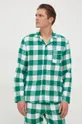 Pamučna pidžama United Colors of Benetton zelena