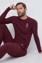 Πιτζάμα Polo Ralph Lauren πλεκτό ύφασμα μπορντό 714915966