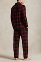 Βαμβακερές πιτζάμες Polo Ralph Lauren 714915985 μπορντό AW25
