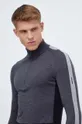 μαύρο Λειτουργικό μακρυμάνικο πουκάμισο Icebreaker Merino ZoneKnit 200