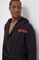 HUGO szlafrok bawełniany 50501421 czarny