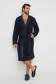 Tommy Hilfiger szlafrok bawełniany granatowy UM0UM02991