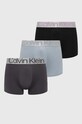 Boxerky Calvin Klein Underwear 3-pack pletenina modrá 000NB3075A