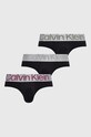 Calvin Klein Underwear slipy 3-pack dzianina czarny 000NB3129A