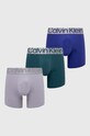 Boxerky Calvin Klein Underwear 3-pak pletenina modrá 000NB3131A