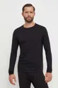 μαύρο Λειτουργικό μακρυμάνικο πουκάμισο Smartwool Classic All-Season Merino Ανδρικά