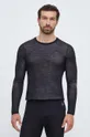 μαύρο Λειτουργικό μακρυμάνικο πουκάμισο Smartwool Intraknit Thermal Merino Ανδρικά