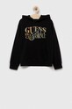 Παιδική βαμβακερή μπλούζα Guess βαμβάκι μαύρο L3YQ05.KA6R3.9BYX