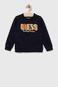 Παιδική βαμβακερή μπλούζα Guess χωρίς κουκούλα σκούρο μπλε L3YQ30.KA6R4.9BYX