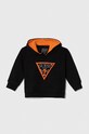 Детская хлопковая кофта Guess без капюшона чёрный N3YQ04.KAD73.9BYX
