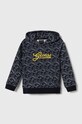 Guess bluza bawełniana dziecięca z kapturem granatowy N3YQ09.KA6R3.9BYX