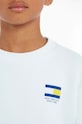 Παιδική βαμβακερή μπλούζα Tommy Hilfiger KB0KB08291.128.176.9BYX λευκό