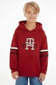 Dětská mikina Tommy Hilfiger s kapucí burgundské KB0KB08383.74.122.9BYX