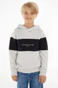 серый Детская хлопковая кофта Tommy Hilfiger Для мальчиков