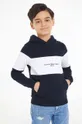 σκούρο μπλε Παιδική βαμβακερή μπλούζα Tommy Hilfiger Για αγόρια