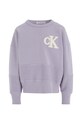 Detská bavlnená mikina Calvin Klein Jeans IB0IB01684.9BYX fialová AW23