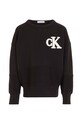 Παιδική βαμβακερή μπλούζα Calvin Klein Jeans IB0IB01684.9BYX μαύρο AW23