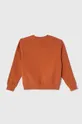 Otroški bombažen pulover Calvin Klein Jeans oranžna