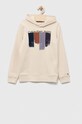 Calvin Klein Jeans bluza bawełniana dziecięca nadruk beżowy IB0IB01696.9BYX