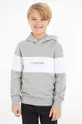 серый Детская хлопковая кофта Calvin Klein Jeans Для мальчиков