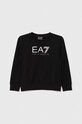 EA7 Emporio Armani bluza dziecięca nadruk czarny 6RBM55.BJ05Z