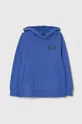 niebieski EA7 Emporio Armani bluza bawełniana dziecięca Chłopięcy