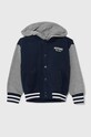 Dječja dukserica Abercrombie & Fitch s kapuljačom mornarsko plava KI222.3097