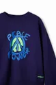 mornarsko modra Otroški bombažen pulover Desigual