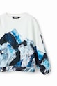 Desigual bluza bawełniana dziecięca niebieski 23WBSK06