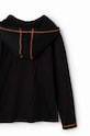 Desigual hanorac de bumbac pentru copii 23WBTK10 negru
