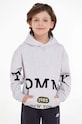 Dětská mikina Tommy Hilfiger s kapucí šedá KB0KB08498.128.176.9BYX
