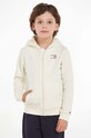 Παιδική μπλούζα Tommy Hilfiger με κουκούλα μπεζ KB0KB08629.74.122.9BYX