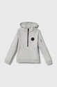 Dětská bavlněná mikina Guess s kapucí šedá L3BQ09.KAD74.9BYX
