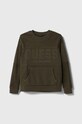 Παιδική βαμβακερή μπλούζα Guess χωρίς κουκούλα πράσινο L3BQ32.KAD73.9BYX
