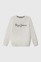 Детски суичър Pepe Jeans без качулка бял PB581532