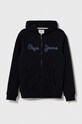 Pepe Jeans hanorac de bumbac pentru copii print bleumarin PB581534