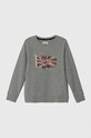 Pepe Jeans bluza bawełniana dziecięca nadruk szary PB581524