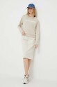 Bavlněná mikina Tommy Hilfiger WW0WW38860 béžová AW23