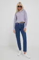 Mikina Calvin Klein Jeans fialová