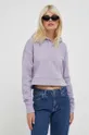fialová Mikina Calvin Klein Jeans