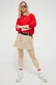 Βαμβακερή μπλούζα Tommy Jeans κόκκινο