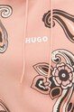 HUGO bluza bawełniana 50495069 pomarańczowy