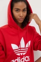 czerwony adidas Originals bluza bawełniana