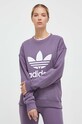 Pamučna dukserica adidas Originals ljubičasta IL3873