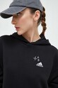 Бавовняна кофта adidas чорний IJ8774