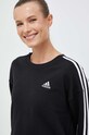 Бавовняна кофта adidas чорний IC8766