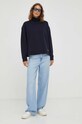 Marc O'Polo bluza bawełniana 308400154473 granatowy AW23