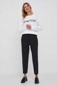 Βαμβακερή μπλούζα United Colors of Benetton 3J68D104C.903 λευκό AW23